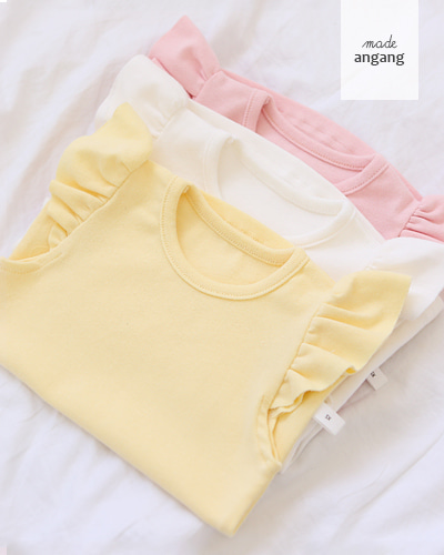 색감깡패 날개 티셔츠 (옐로우,화이트,핑크)